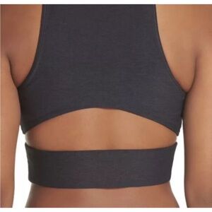 Outdoor Voices Crop Top Black Slash Back Workout Bra